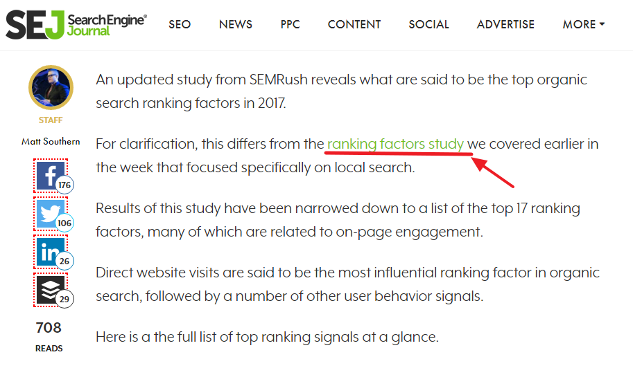 Contextual Backlinks Example