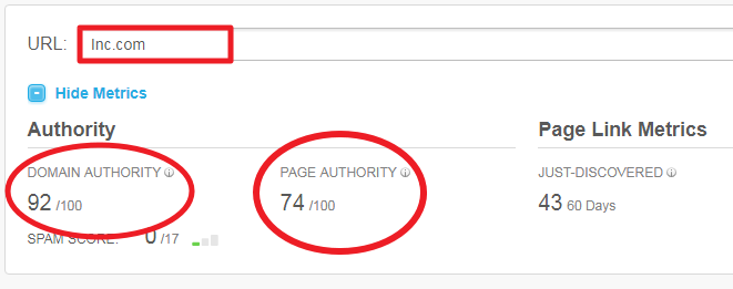 Page Authority and Domain Authority